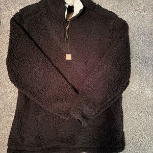 C.C Women's Brown Sherpa Pullover